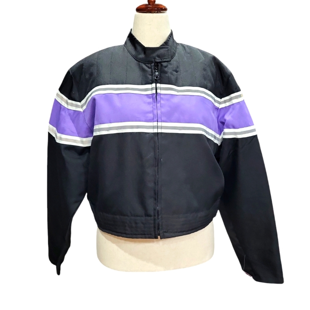 NWT Biker's Dream Apparel Black/Purple Textile Motorcycle biker Jacket coat XXL